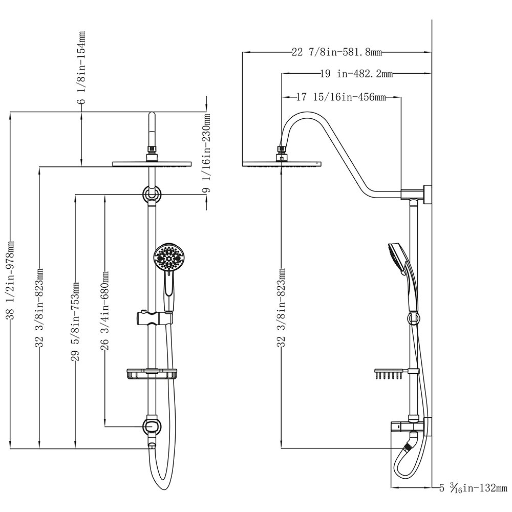 Homelody DEMDL1103 Complete Shower System & Reviews Wayfair